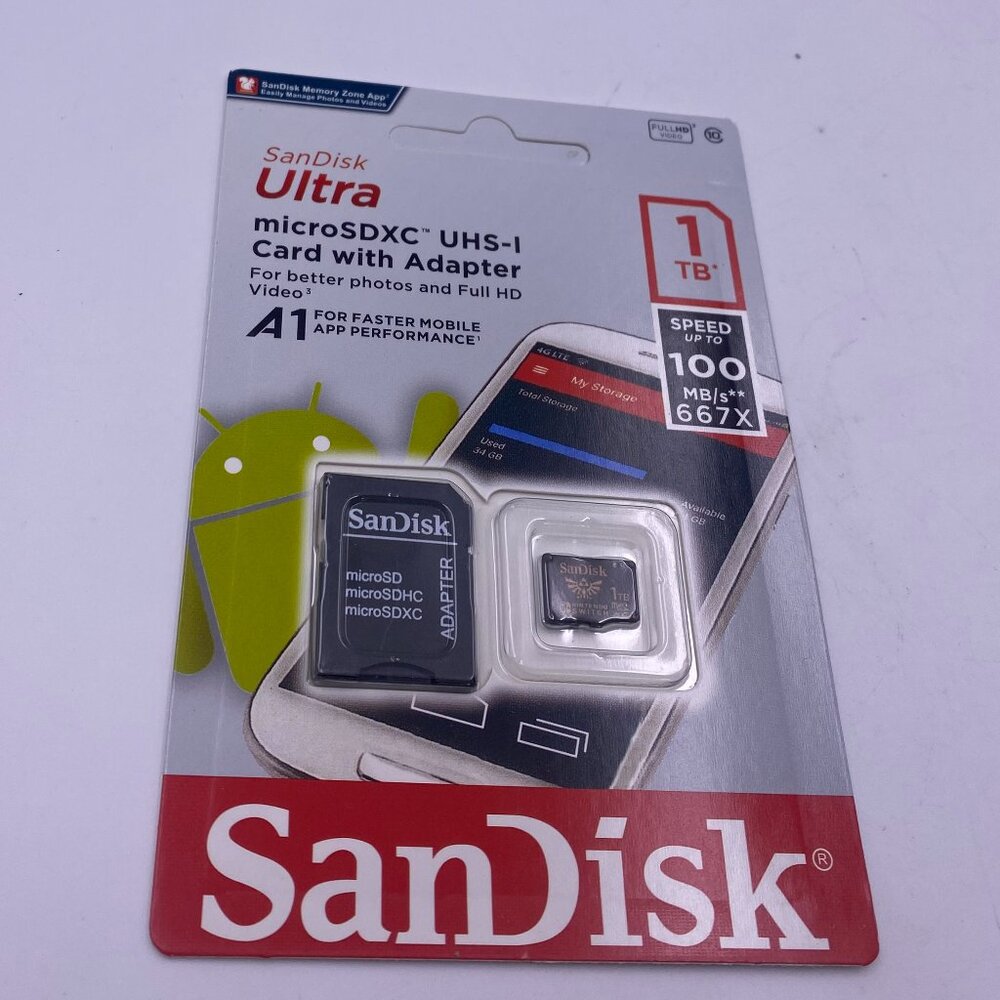 NIB SanDisk Ultra Plus 1TB new micro sd card